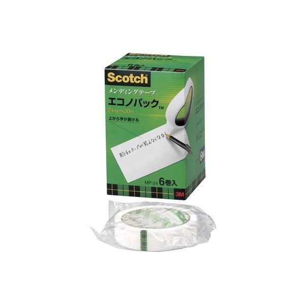 （まとめ） 住友スリーエム スコッチ(R)メンディングテープ エコノパック(TM)製品 （大巻）巻芯径76mm MP-24 6巻入 〔×2セット〕