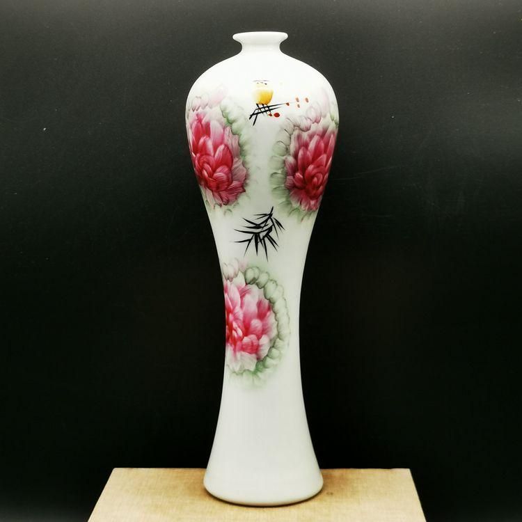 花鳥紋美人梅瓶 景徳鎮 陶磁器 装飾品 現代工芸品美術品 置物 花鳥紋美人梅瓶 景徳鎮 陶磁器 装飾品 現代工芸品美術品 置物 - メルカリ