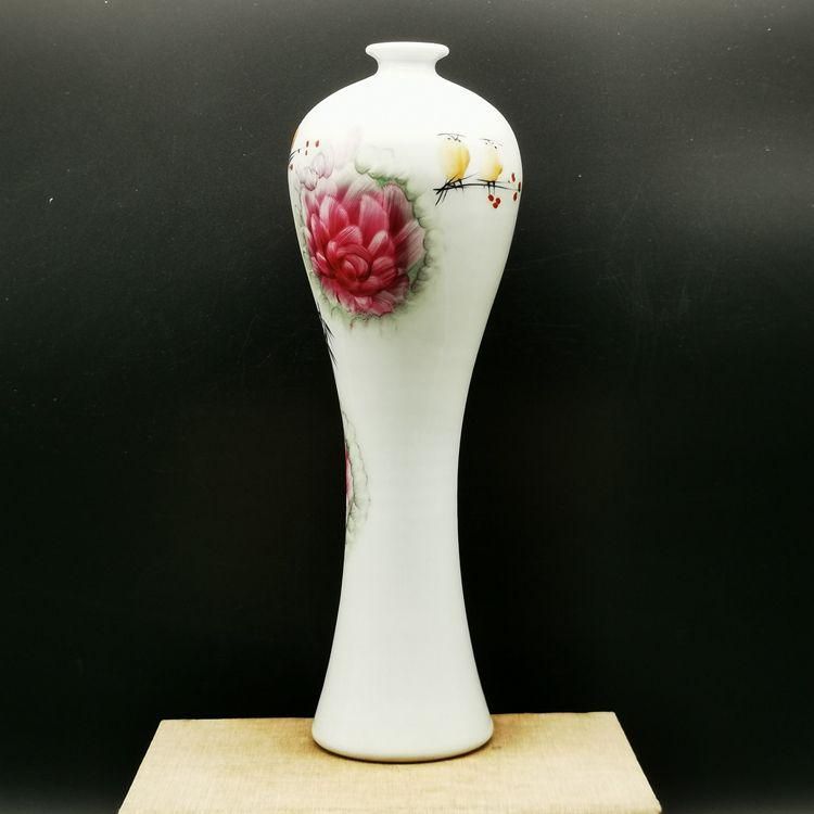 花鳥紋美人梅瓶 景徳鎮 陶磁器 装飾品 現代工芸品美術品 置物 花鳥紋美人梅瓶 景徳鎮 陶磁器 装飾品 現代工芸品美術品 置物