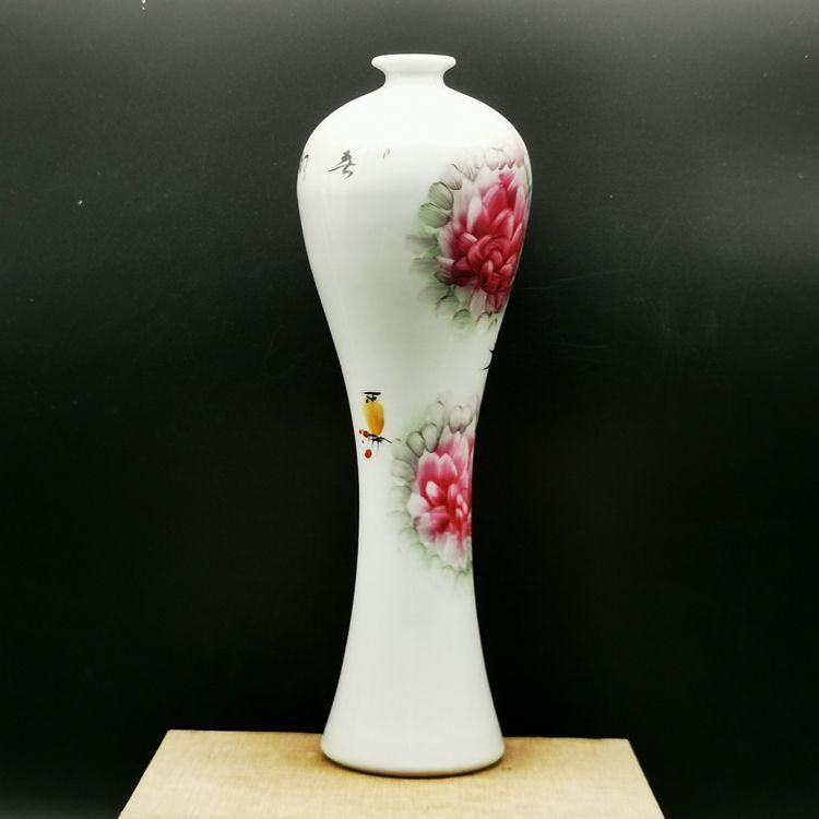 花鳥紋美人梅瓶 景徳鎮 陶磁器 装飾品 現代工芸品美術品 置物 花鳥紋美人梅瓶 景徳鎮 陶磁器 装飾品 現代工芸品美術品 置物