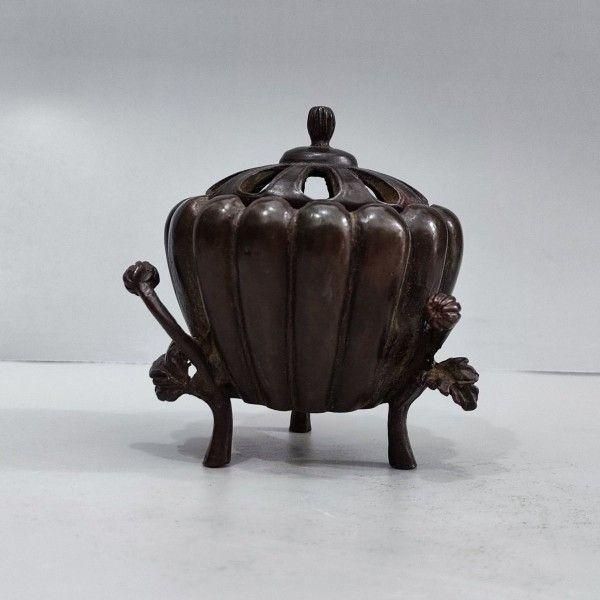 3点 かぼちゃの 香炉 装飾品 現代工芸品 美術品 置物