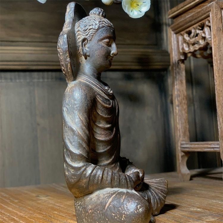 仏教美術 仏像 ガンダーラ禅定立像 家茶室 禅意装飾 工芸品 美術品 置物 ガンダーラ禅定坐像 - メルカリ