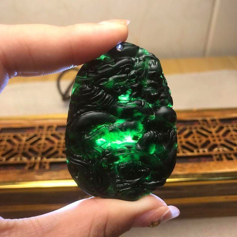 収集品 玉佩 美品 細工 チベット薬石 干支の龍牌の佩玉