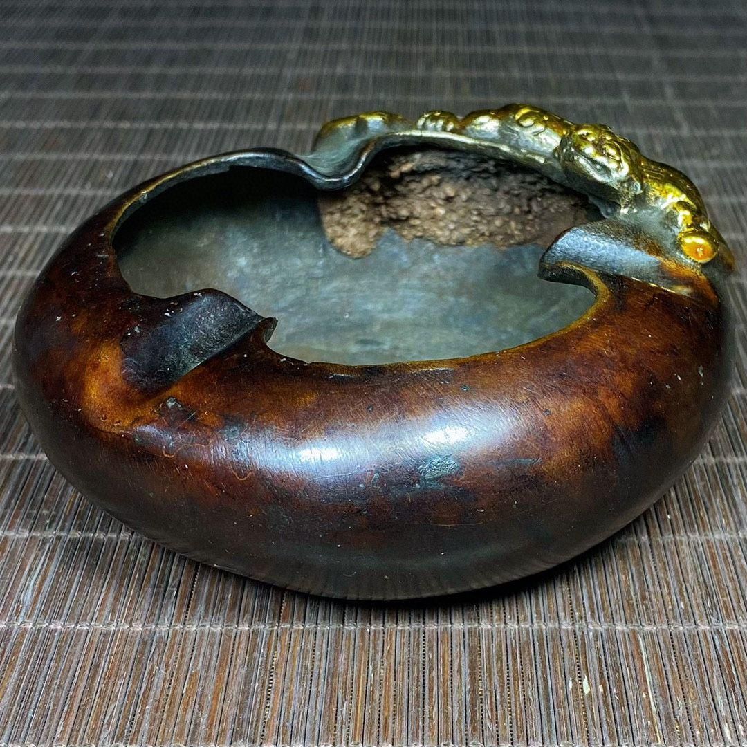 大明宣徳 点金彫竜 筆洗 書道具 文房具 現代工芸品 美術品 置物 大明宣徳 点金彫竜 筆洗 書道具 文房具 現代工芸品 美術品 置物
