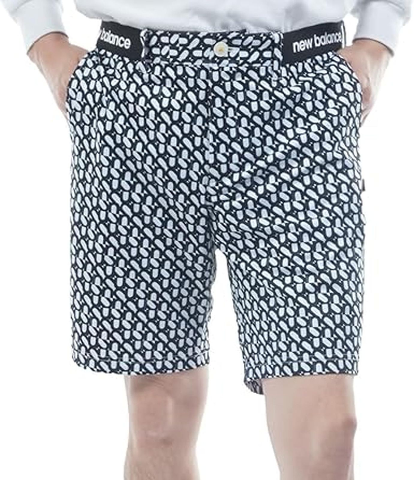 新品 [ニューバランス] ゴルフ メンズ ショートパンツ (吸汗速乾性・ストレッチ性) / 012-5232001 030_ホワイト 5 [L]