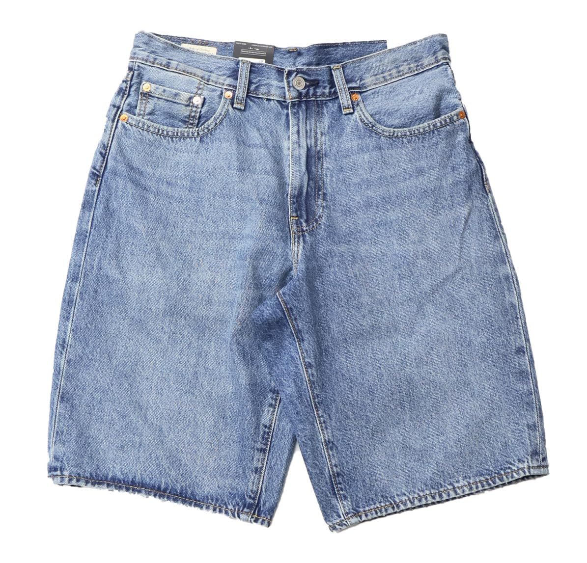 新品 [リーバイス] 478 バギーショーツ ルーズフィット ショートパンツ 001JM (JP ウエスト 34 0005：ミッドブルー)