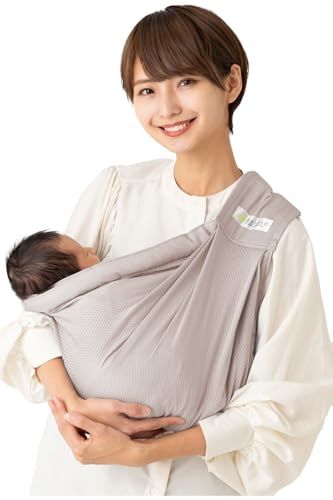 (ケラッタ) u-sling メッシュ ベビースリング 新生児 から成長に合わせて使える6WAY 抱っこひも 横抱き (j.ライトグレー/メッシュ)koe dfd18865