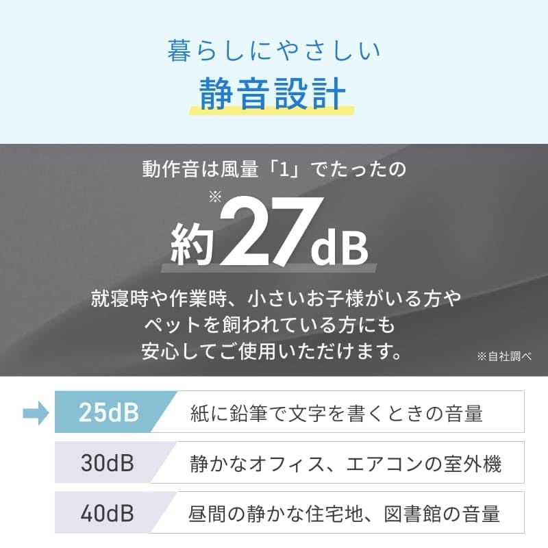 QUADS(クワッズ) コンパクト DC サーキュレーター 20畳 簡単分解 丸洗い 上下左右自動首振り 静音 風量13段階 節電 省エネ 空気循環 換気 PUREAIR ピュアエア クワッズ (グレー)e a63a1fdf