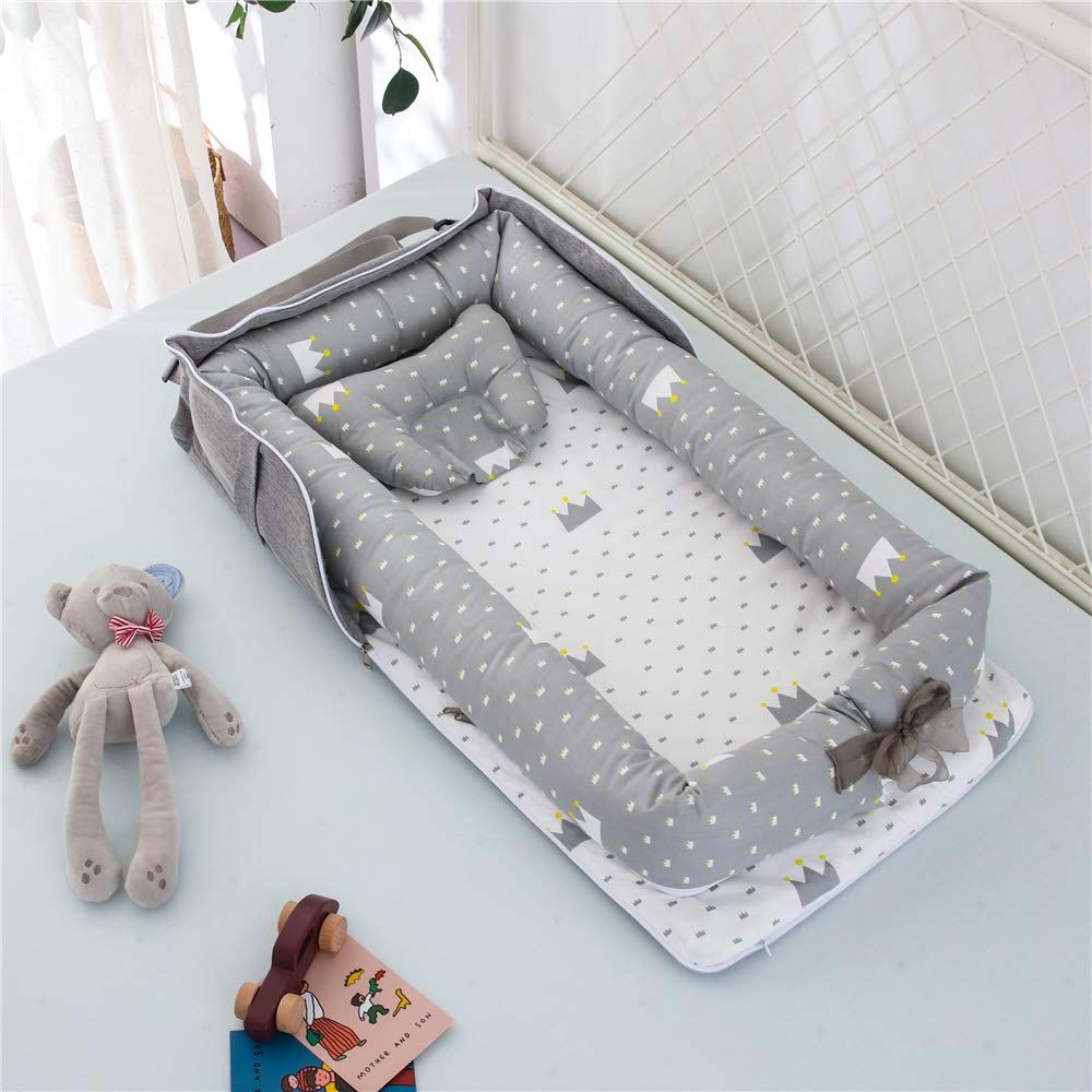 Luddy ベビーベッド 新生児 枕付き ベッドインベッド 折りたたみ式 携帯型ベビーベッド 添い寝 ポータブル 出産祝い 通気性 洗濯可能 0-24ヶ月e 517dc013 Luddy ベビーベッド 新生児 枕付き ベッドインベッド 折りたたみ式 携帯型ベビーベッド 添い寝 ポータブル 出産祝い 通気性 洗濯可能 0-24ヶ月e 517dc013