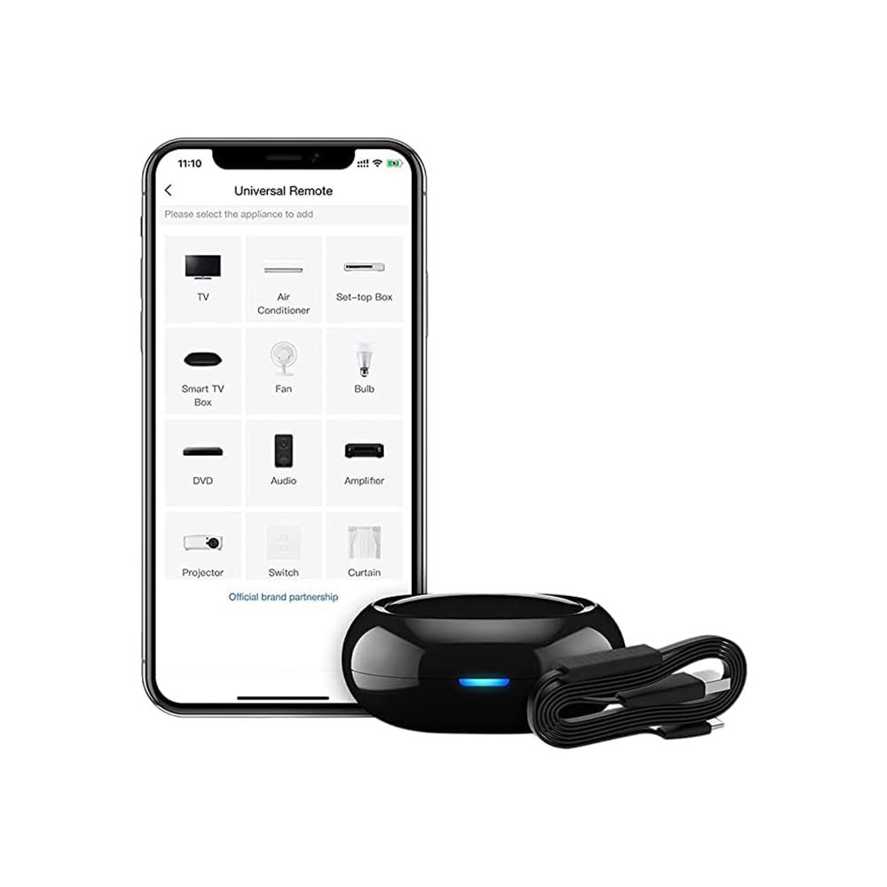 BestCon スマートリモコンRM4C mate スマートホーム 温湿度センサーケーブル付き 学習リモコン 赤外線家電を管理 遠隔操作 Alexa/Google Home/Siri対応 (ブラック)(沖縄・離島の方不可) dee30990