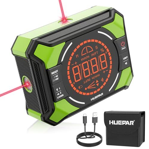 Huepar デジタル角度計 デジタルレベル 傾斜計 アングルメーター 水平器 レベルボックス LCDディスプレイ マグネット付き 小型 ミニ 日本語取説付小型 防水 防塵 AG2L(沖縄・離島の方不可) 5a610969
