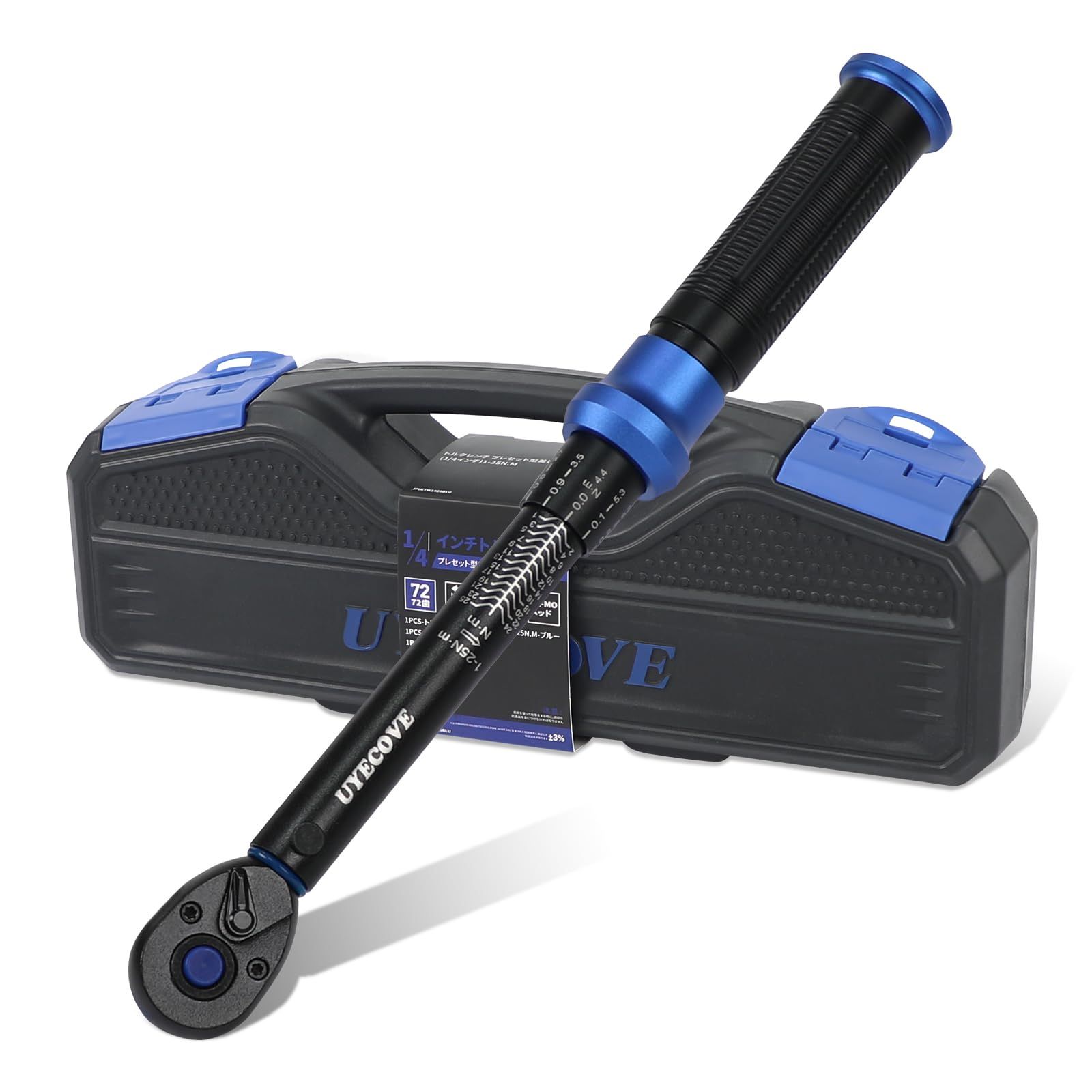 トルクレンチ 自転車 ロードバイク プレセット型 差込角6.35 mm (1/4インチ) 1-25N.m 自電車 機械の整備 高精度 ±3％ ダブル目盛り 左右回転 72ギア 5°送り角 快速着脱 小型 携帯 手動 機械式 読みやすい 簡易 4f0f1b7a