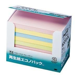 (まとめ) 住友スリーエム ポストイット(R) エコノパック(TM)製品シリーズ 10個入り 横127×縦75mm 6551-K 混色 10個入 〔×2セット〕