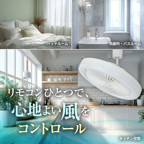 ダクトレールファンライト LED 照明 サーキュレーター 扇風機 DCモーター リモコン タイマー機能 24W 小型 天井 猛暑 省エネ 無階段調色/調光 ホワイト/