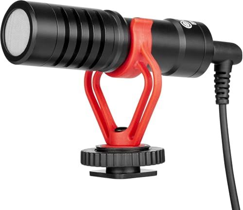 BOYA BY-MM1散弾銃ビデオマイクロフォン、一般的なコンパクトな撮影中のミニレコーディングミック、DSLR、ビデオカメラ、iPhone、アンドロイドスマートフォン、Mac、タブレットのための方向のコンデンサ 国内発送 c495775d