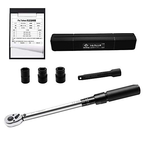 トルクレンチ プレセット型 自動車 タイヤ交換 差込角12.7mm (1/2インチ) ロングソケット付 25-220N・m 機械の整備 自動車用 国内発送 aaa45a67