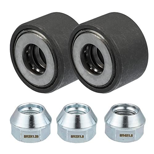 uxcell ホイールスタッドインストーラツール 汎用 鉄 19.5 mm六角 ホイールラグナット付き M12x1.25 M12x1.5 M14x1.5 シルバートーン 1セット スタッドボルトリムーバー ホイールナット ハブボルト交換工具 84577a42
