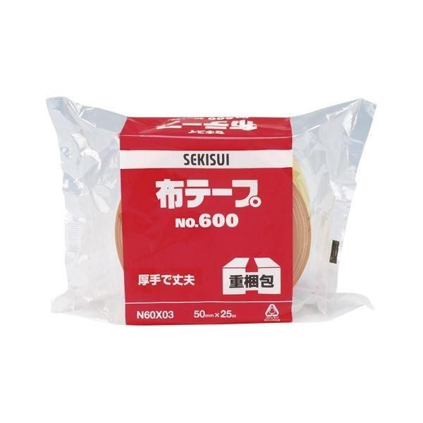 (まとめ) セキスイ 布テープ No.600 N60X03 1巻入 〔×10セット〕