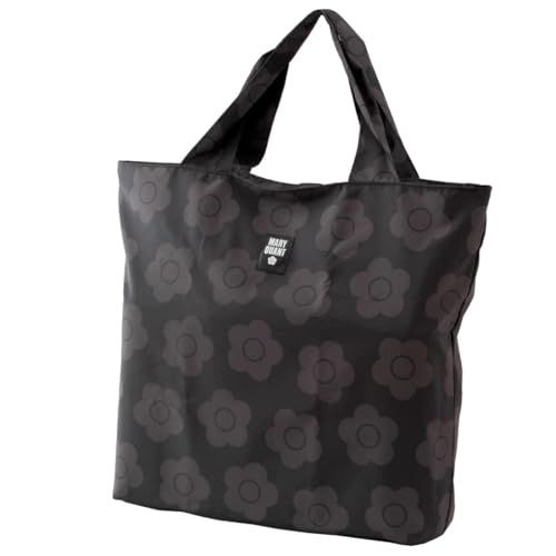 MARY QUANT (マリークヮント) エコバッグ (ブラック/ラージサイズ/ファスナー付き) コンパクト 洗える マイバッグ プレゼント ギフト (パッケージ入り) 000175-0002-02pms 19dcd572