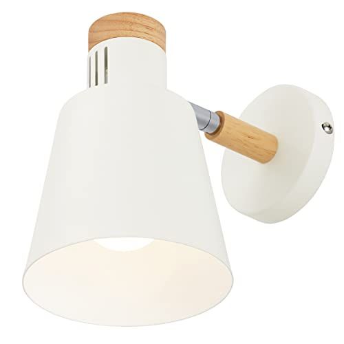 ぼん家具 ブラケットライト おしゃれ 北欧 LED 壁掛け 壁取り付けランプ 室内照明 E26 1灯 角度調整可能 廊下 階段 内玄関 ホワイト/