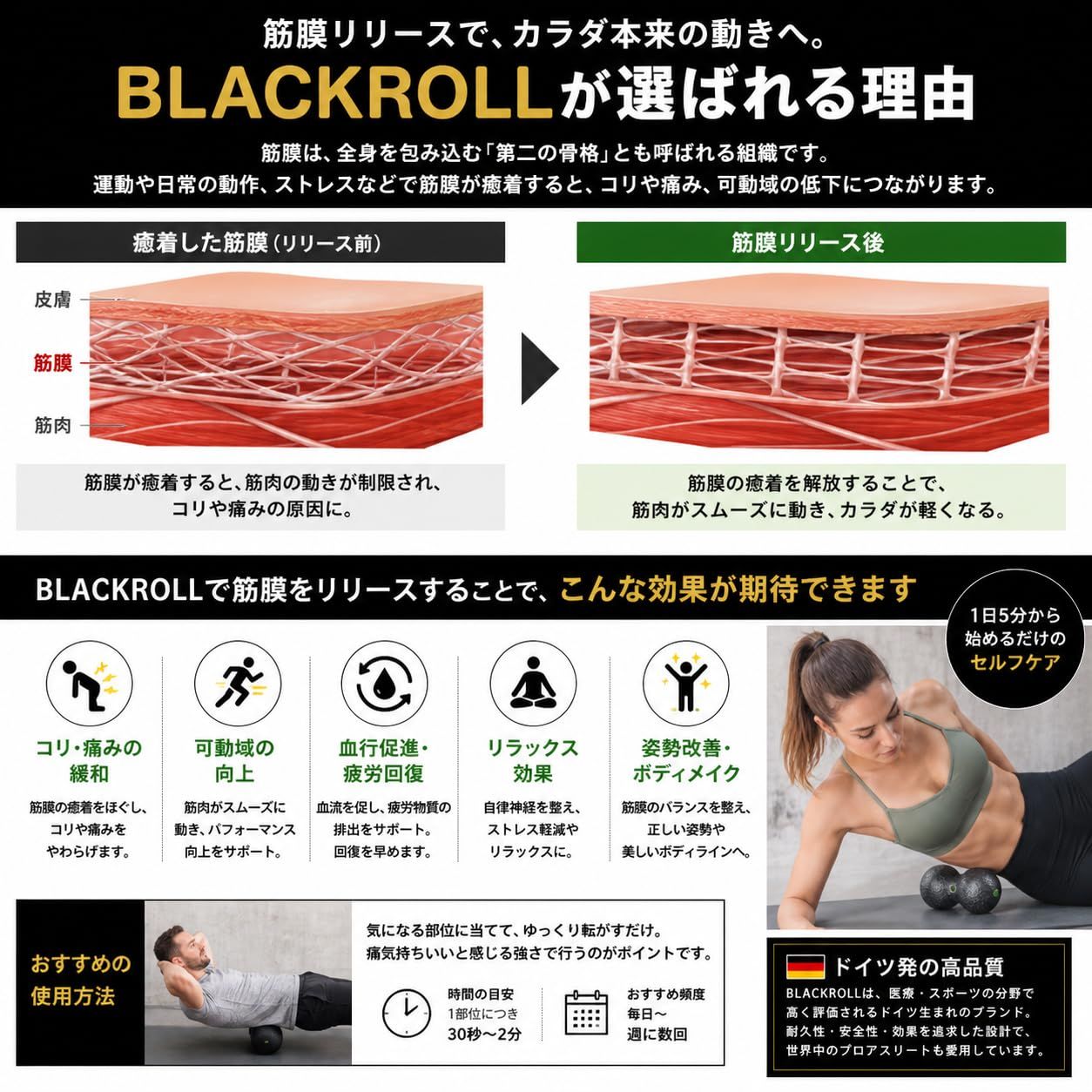 BLACKROLL ブラックロール BALL 8cm 17g ピンポイント用 ストレッチ