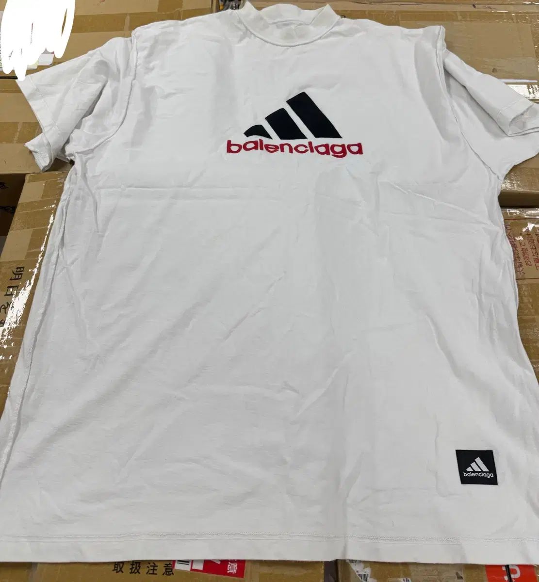 バレンシアガ アディダス コラボ 半袖 Tシャツ 白 4 サイズ