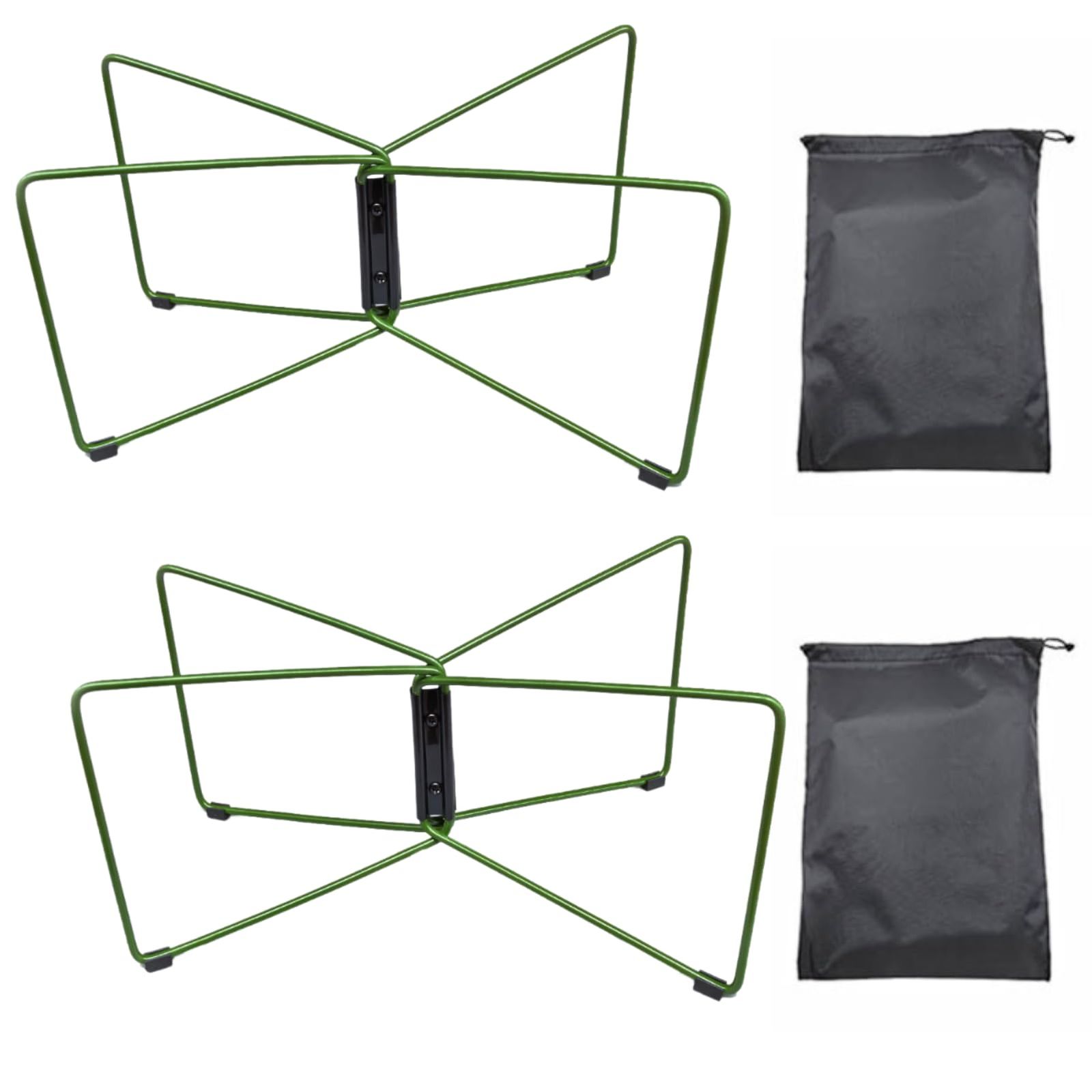 IMPACT Online Cooler Box Stand Camping Container Multi Collapsible Luggage Storage 2 Pcs (Green) [Green]