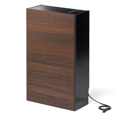 サンワダイレクト ルーター 収納 ケーブルボックス 木製 コンセント付き 幅40×高さ65×奥行18cm 配線隠し 木目調 ダークブラウン 200-CB045DBRMts e9107a39