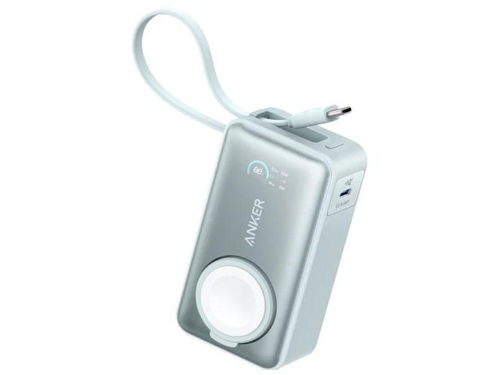 【新品・3営業日で発送】ANKER アンカー Anker MagGo Power Bank (10000mAh 35W For Apple Watch) (ミントブルー)