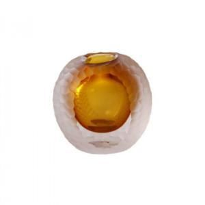 【新品・5営業日で発送】ミュールミル 花器 アルマ カット 茶 CG-618Br (2295184)
