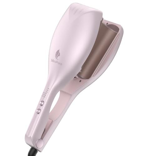 Miropure ヘアアイロン ウェーブアイロン カールアイロン 40ｍｍ 挟むだけでカールできる 160℃?200℃ タイマー設定 千万級マイナスイオン吹出 やけど防止 60分自動電源オフ PSE認証済 母の日ギフトt 8a9a6a46