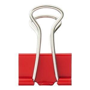 （まとめ） TANOSEE ダブルクリップ 小 口幅19mm レッド 1箱（10個） 〔×60セット〕