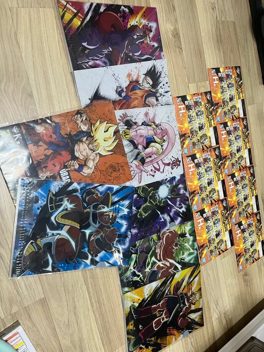ドラゴンボール 一番くじ H賞 ビジュアル色紙 8枚 + クリアファイル 7枚 セット
