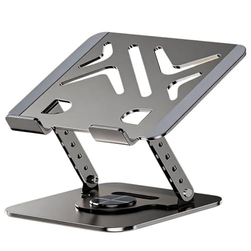 CoolMi ノートパソコンスタンド pc スタンド タブレットスタンド 360回転式 無段階高さ&角度調整可能 放熱で冷却効果 省スペース 滑り止め Macbook Air/Macbook Pro/iPad/15.6などに適用 超軽量 折り 5bc93015