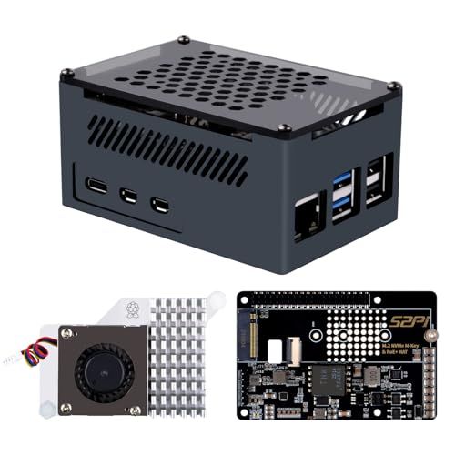 GeeekPi P33 M.2 NVME M-Key PoE+ ハット 公式Pi 5アクティブクーラーとアルミニウムケース付き Raspberry Pi 5用 M.2 NVMe SSD 2230/2242/2260/2280に対応(沖縄・離島 a7889207