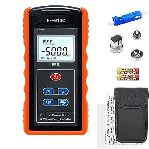 Hi-FIELD 光パワーメーター HF-610C 光ファイバーチェッカー(10km) 一体型 自己校正機能付 全9点セット 日本語説明書 & 日本製電池付 FC/ST/SC/LC★m a69cc2b0