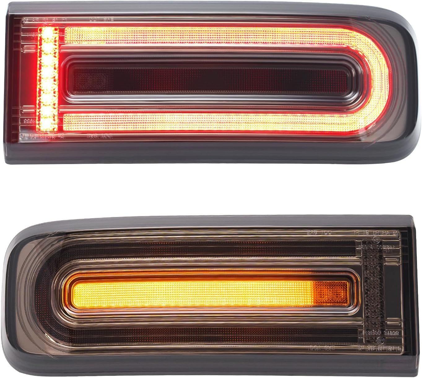 hotimp® ベンツ Gクラス W463A (2018-2024) W465 LED シーケンシャル ノーマル点灯との切替SW付 ウインカー テールランプ スモークレンズ 互換品 流れて光るゲレンデ ヴァーゲン G-Class G550 G63 左右2個セ