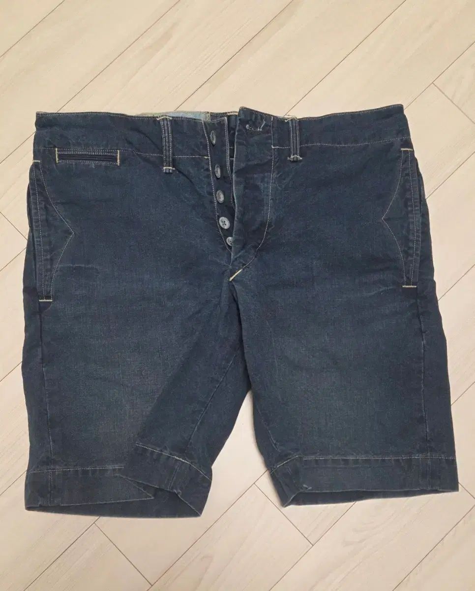 RRL(ダブルアールエル) Indigo デニム ハーフパンツ(30)