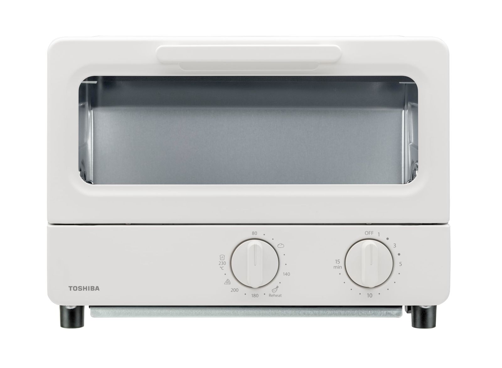TOSHIBA(東芝) トースター オーブントースター 2枚焼き HTR-PZ3(W) ミルキーホワイト 温度調節機能付き 受皿付き タイマー15分mi 96c30609