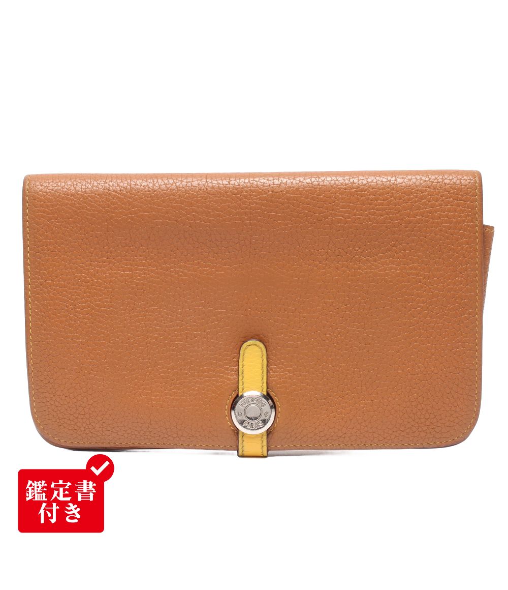 エルメス 長財布 □M刻印 シルバー金具 バイカラー ドゴンGM レディース HERMES
