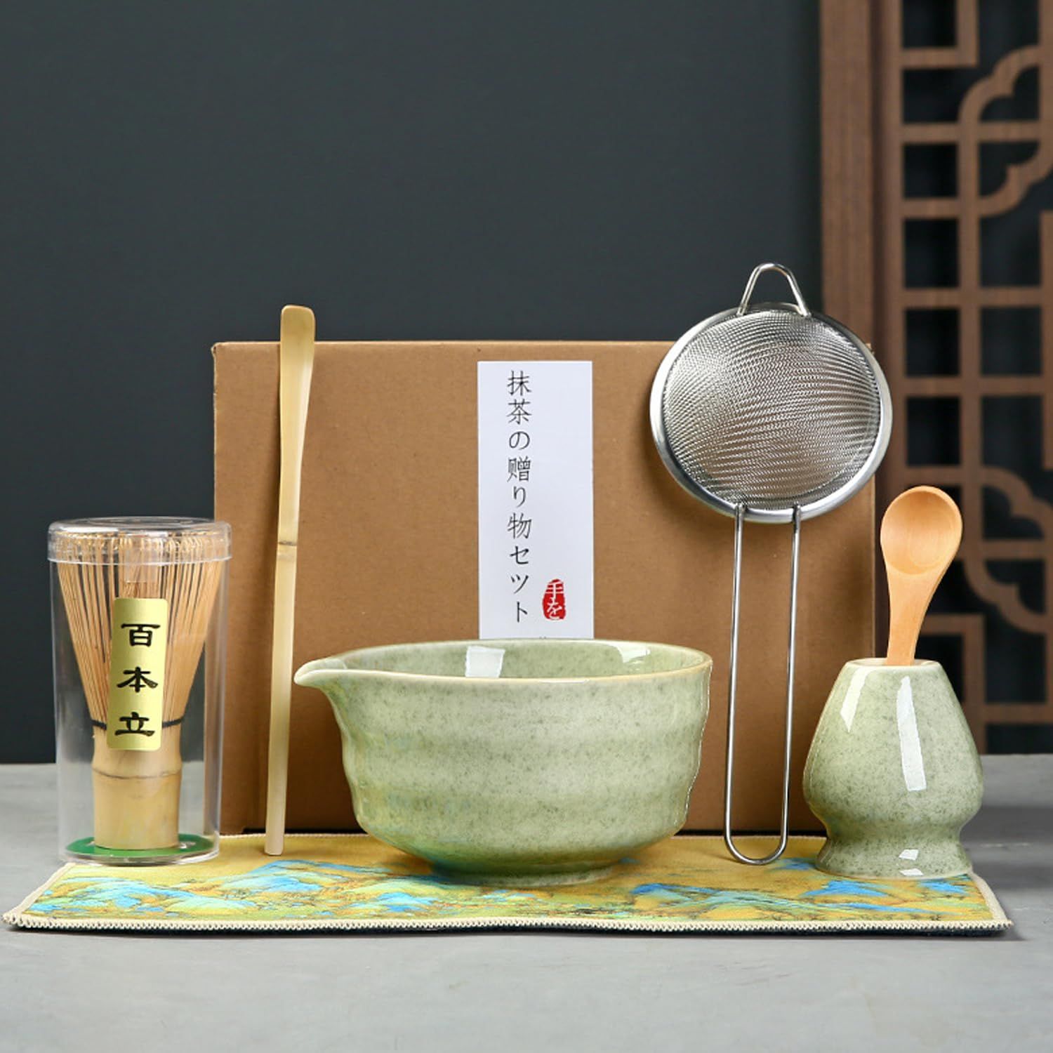 【新品】お抹茶7セットSpyFlyLie 初心者さん向け 茶道具 お点前セット お抹茶7点セット 百本立 茶筅 茶筅立て 茶杓 茶さじ 抹茶碗 茶道具セット 抹茶泡立て器セット 敬老の日 父の日 母の日 クリスマス 新年 誕生日 ギフト プレ 9b9a9e5a