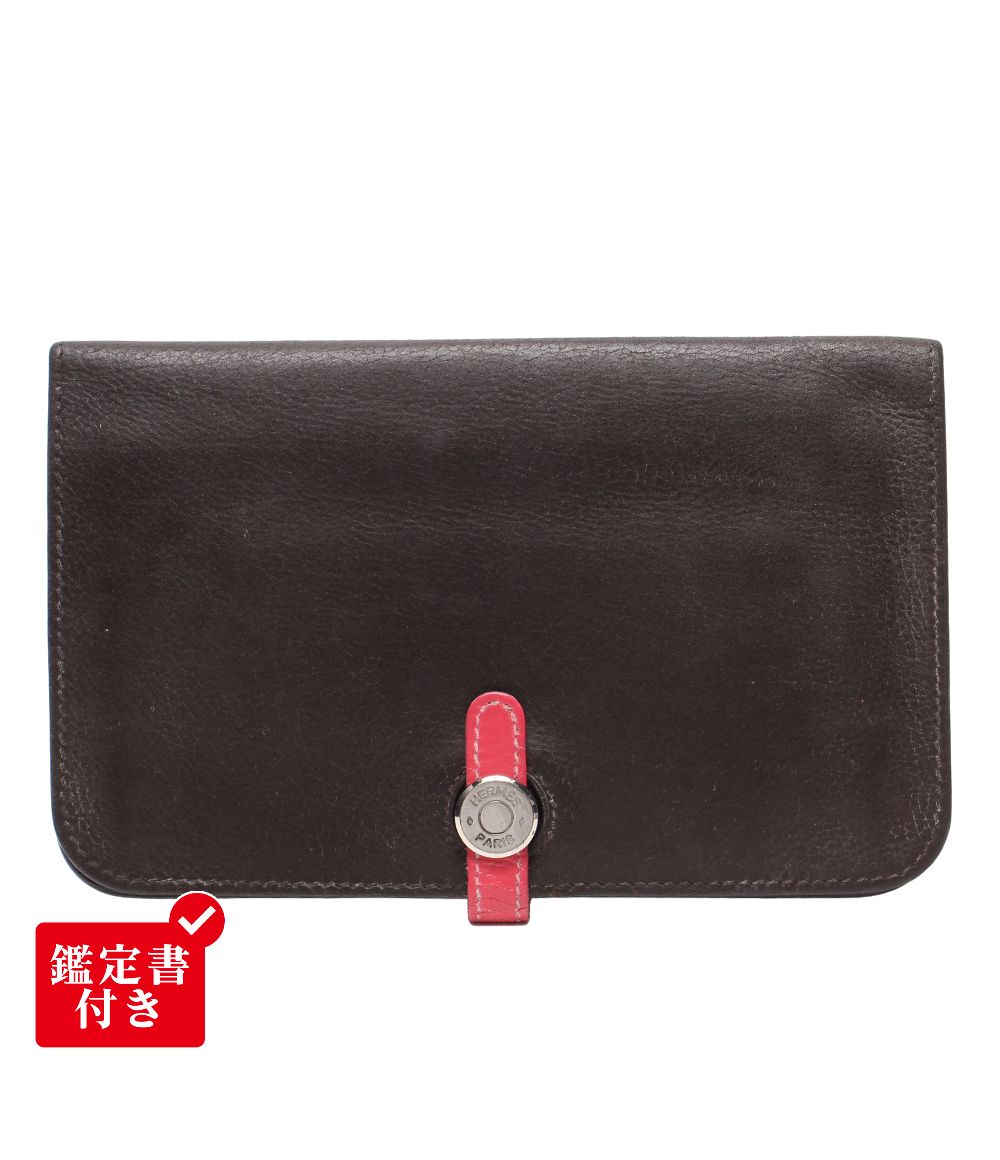 エルメス 長財布 □K刻印 シルバー金具 ドゴンGM レディース HERMES