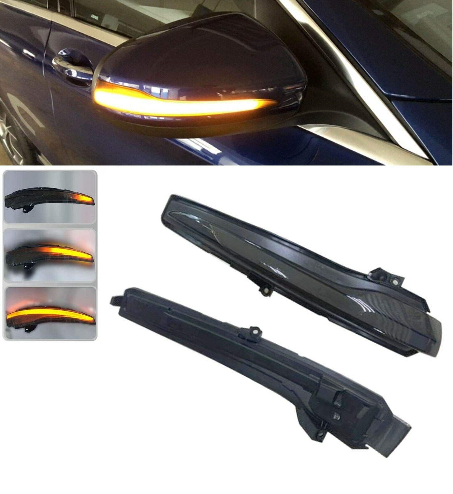 hotimp® シーケンシャルとノーマル点滅切替SW付き LED 流れる スモーク ドアミラー シーケンシャル ウインカー W205 S205 C205 A205 W213 S213 C238 W222 C217 X253 W447 左右セット 車検対応