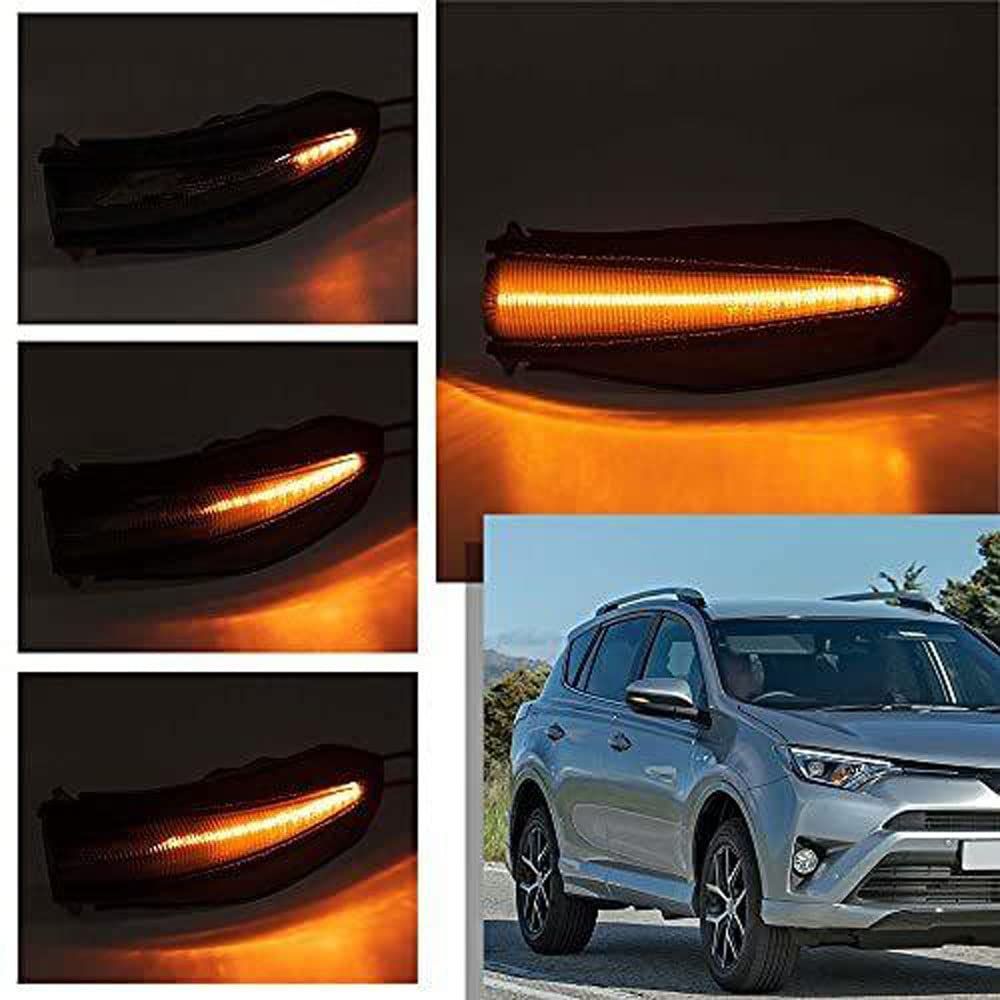 hotimp® トヨタ 互換品 ハリアー 60系 80系 ノア ヴォクシー エクスファイア 80系 LED ドアミラー シーケンシャルウインカー スモークレンズ仕様