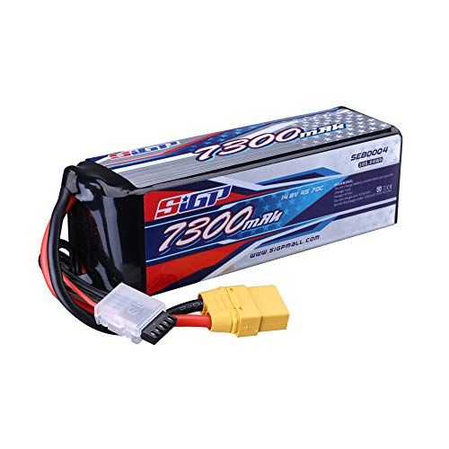 SIGP 4S 14.8V リポバッテリー 7300mAh 70C ソフトパック（XT90 コネクター付き）RC カートラックタンクボートレース趣味用(沖縄・離島の方発送不可）) 30741ee5