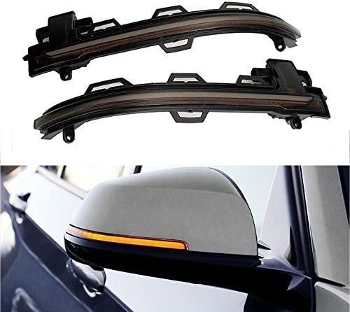 hotimp® 互換品 LED 流れる ドアミラー ウインカー BMW スモーク仕様 シーケンシャル ダイナミック 純正交換タイプ X5 (F15 2012-2018) X5 M (F85 2013-2018) X6 (F16 2013-2018) X6 M