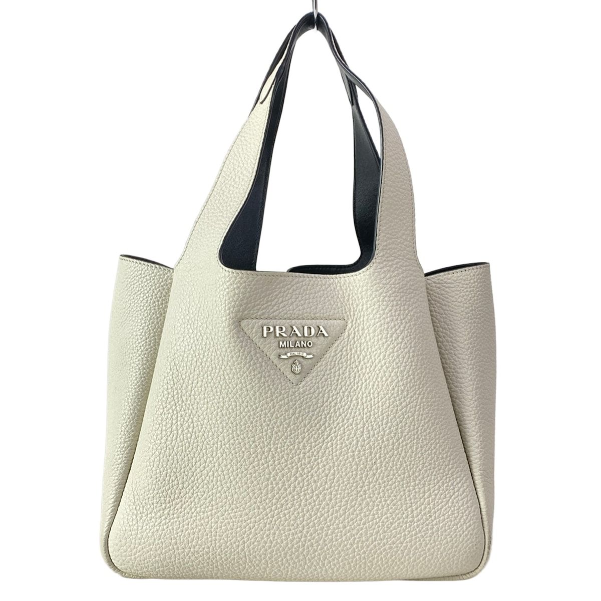 PRADA(プラダ) トートバッグ スモール レザー トートバッグ 1BG335 白 レザー