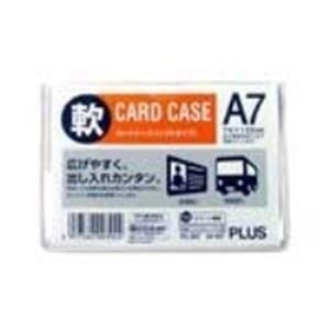 （まとめ）プラス 再生カードケース ソフト A7 PC-307R〔×100セット〕