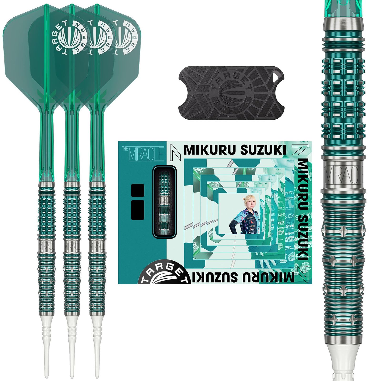 新品 Target Japan(ターゲットジャパン)THE MIRACLE GEN7 鈴木未来選手 95% タングステン K-Flex 2BA ソフトチップダーツセット 21.5g 2BA SOFT TIP DARTS K-Flex No.6 シェイプ Fli
