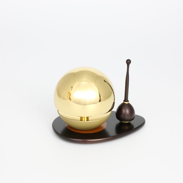 新品 京仏壇はやし たまゆらりん セット 1.8寸 黒檀棒 紫檀色 敷き台セット ◆直径 55mm モダン仏具 【京仏壇はやしオリジナルクロスセット】